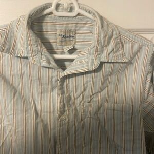 Button Up striped ice blue black and white size XL ranch shirt US Expedition